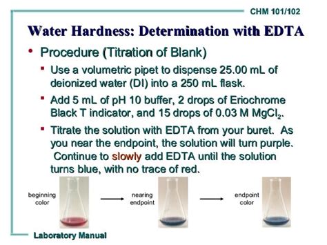 testing the hardness of water experiments practical chemistry|water hardness by edta titration.